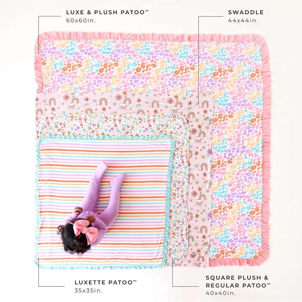 ❌ 🆕 Posh Peanut Jetson Beige Stars Plush Patoo Bamboo Blanket - Picture 8 of 9